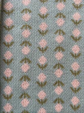 NWOT Misha & Puff Flower Jacquard Pants, steel blue (4-5y)